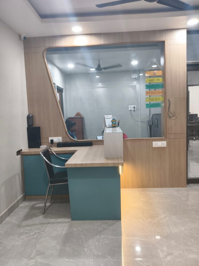 Reception at the Jupeak office in Sigra, Varanasi